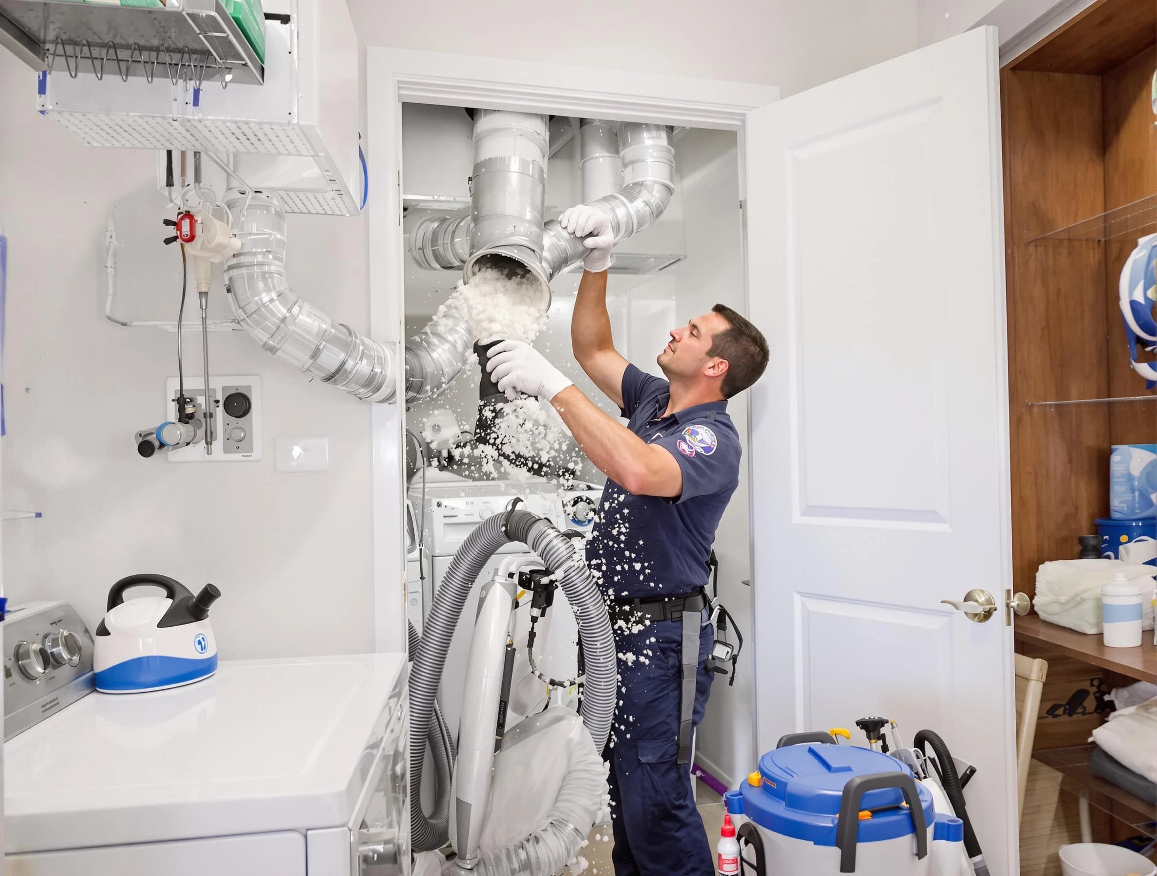 Meridian Dryer Vent Cleaning technician delivering thorough residential dryer vent cleaning service in Meridian