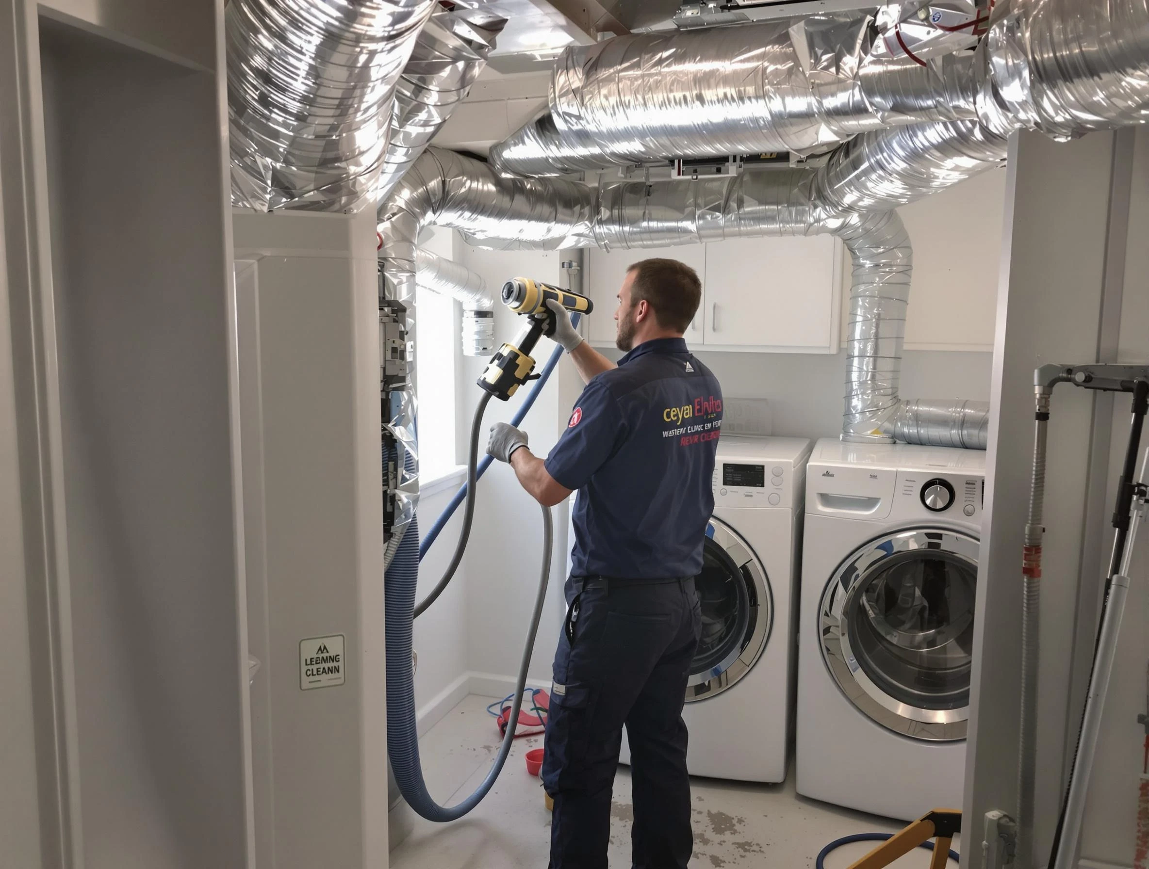 Meridian Dryer Vent Cleaning specialist using advanced equipment for thorough duct cleaning in Meridian